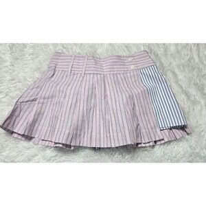 ZARA Striped Wrap Front Cotton Skirt Skorts Size Small